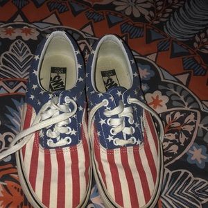 Red white and blue van dorens